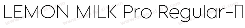 LEMON MILK Pro Regular字体转换